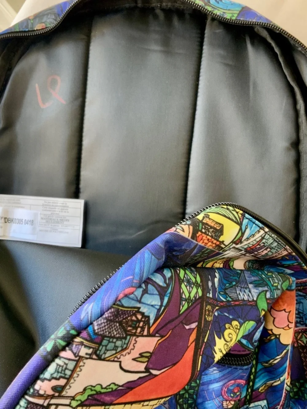 LIKE NEW! Disney Loungefly Beauty and the Beast Stained Glass Backpack